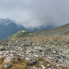 Amazing panoramic view from Musala peak, Rila mountain, Bulgaria