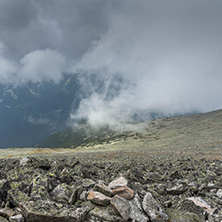 Amazing panoramic view from Musala peak, Rila mountain, Bulgaria