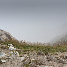 Amazing panoramic view from Musala peak, Rila mountain, Bulgaria