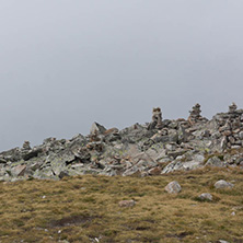 Amazing panoramic view from Musala peak, Rila mountain, Bulgaria