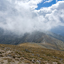 Amazing panoramic view from Musala peak, Rila mountain, Bulgaria