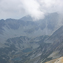 Amazing panoramic view from Musala peak, Rila mountain, Bulgaria