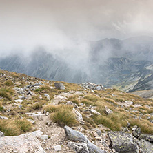 Amazing panoramic view from Musala peak, Rila mountain, Bulgaria