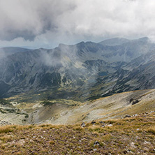 Amazing panoramic view from Musala peak, Rila mountain, Bulgaria