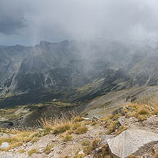 Amazing panoramic view from Musala peak, Rila mountain, Bulgaria