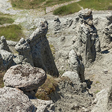 Rock formation The Stone Dolls of Kuklica near town of Kratovo, Republic of Macedonia