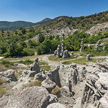 Rock formation The Stone Dolls of Kuklica near town of Kratovo, Republic of Macedonia