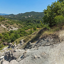 Rock formation The Stone Dolls of Kuklica near town of Kratovo, Republic of Macedonia