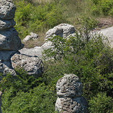 Rock formation The Stone Dolls of Kuklica near town of Kratovo, Republic of Macedonia