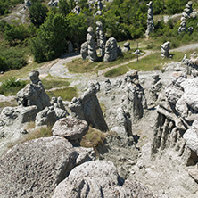 Rock formation The Stone Dolls of Kuklica near town of Kratovo, Republic of Macedonia