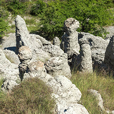 Rock formation The Stone Dolls of Kuklica near town of Kratovo, Republic of Macedonia