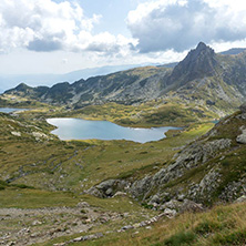 Summer view of The Twin Lake, Rila Mountain, The Seven Rila Lakes, Bulgaria