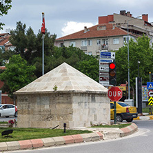 EDIRNE, TURKEY - MAY 26, 2018: Typical street in the center of city of Edirne,  East Thrace, Turkey