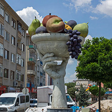 EDIRNE, TURKEY - MAY 26, 2018: Typical street in the center of city of Edirne,  East Thrace, Turkey