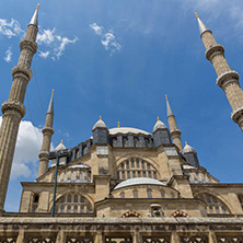 EDIRNE, TURKEY - MAY 26, 2018: Built by architect Mimar Sinan between 1569 and 1575 Selimiye Mosque  in city of Edirne,  East Thrace, Turkey