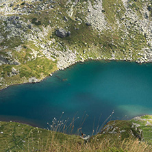 Summer view of The Twin lake, Rila Mountain, The Seven Rila Lakes, Bulgaria