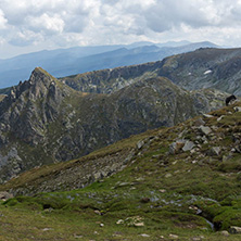 Summer view of Rila Mountan near The Seven Rila Lakes, Bulgaria