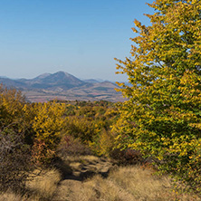 Amazing Autumn Panorama of Cherna Gora (Monte Negro) mountain, Pernik Region, Bulgaria