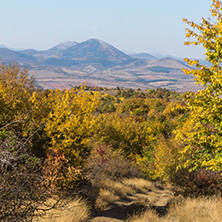 Amazing Autumn Panorama of Cherna Gora (Monte Negro) mountain, Pernik Region, Bulgaria